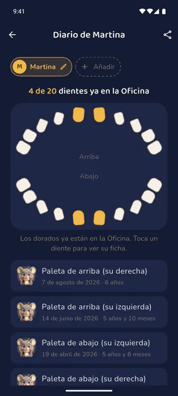 diario de dientes de leche gratis en la app Don Bigotes