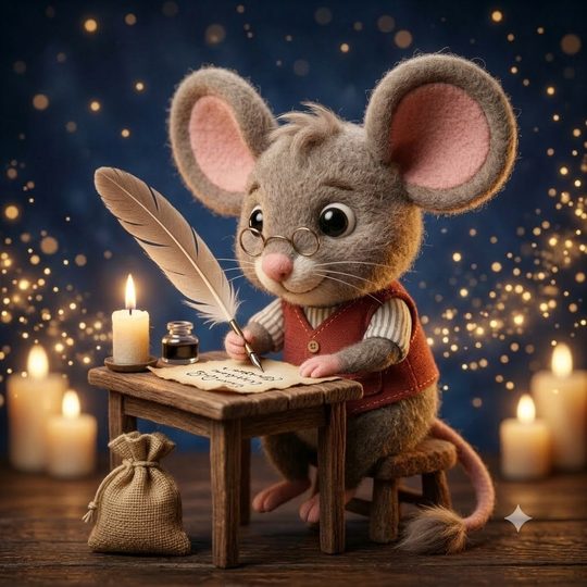El Ratón Pérez escribiendo una carta